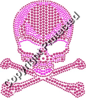 Rhinestone Skull and Crossbones (Pink)