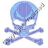 Rhinestone Skull and Crossbones (Blue)
