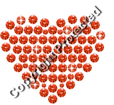 Rhinestone Filled Heart