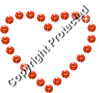 Rhinestone Heart Outline 