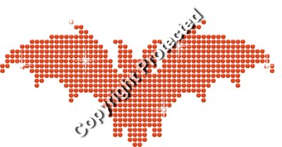 Rhinestone Bat (Red)